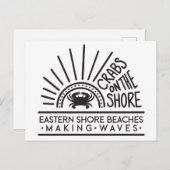 Ostküsten Strände Wellen machen Postkarte (Vorne/Hinten)