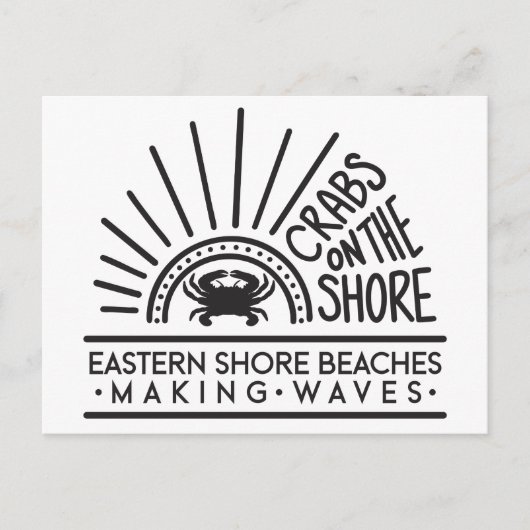 Ostküsten Strände Wellen machen Postkarte (Vorderseite)