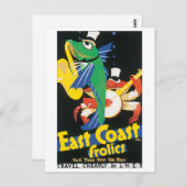 Ostküstenfrosch Vintage Travel Poster Postkarte (Vorne/Hinten)