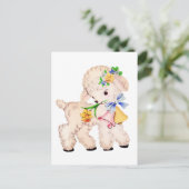 OSTLAMB VINTAG FEIERTAGSPOSTKARTE (Stehend Vorderseite)