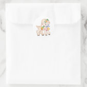 OSTLAMB VINTAG RUNDER AUFKLEBER (Tasche)