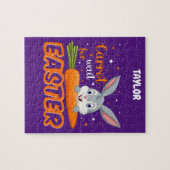 ÖSTLICH "BUNNY WITH CARROT" PUZZLE PERSONALISIERT. (Horizontal)