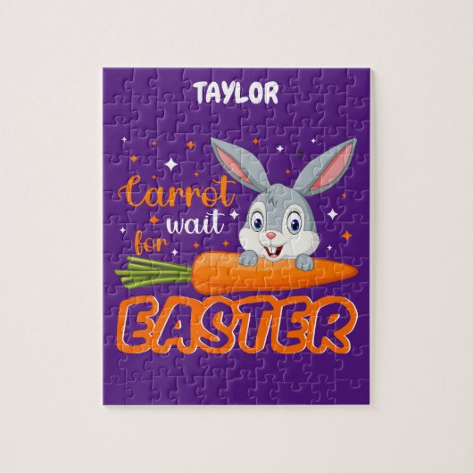 ÖSTLICH "BUNNY WITH CARROT" PUZZLE PERSONALISIERT. (Vertikal)