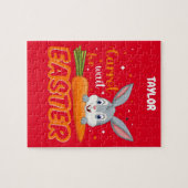 ÖSTLICH "BUNNY WITH CARROT" PUZZLE PERSONALISIERT. (Horizontal)