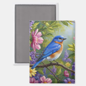 Ostliche Blaublumen Magnet (Vorderseite/Rückseite)