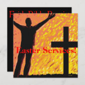 Östliche Dienste Kirche Einladung (Vorne/Hinten)