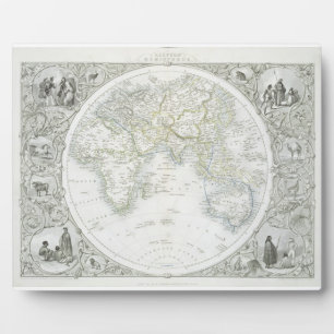 Östliche Hemisphäre aus einer Serie von World Maps Fotoplatte