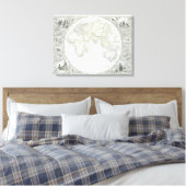 Östliche Hemisphäre aus einer Serie von World Maps Leinwanddruck (Insitu (Schlafzimmer))