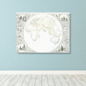 Östliche Hemisphäre aus einer Serie von World Maps Leinwanddruck (Insitu (Holzboden))