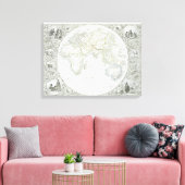 Östliche Hemisphäre aus einer Serie von World Maps Leinwanddruck (Insitu (Wohnzimmer))