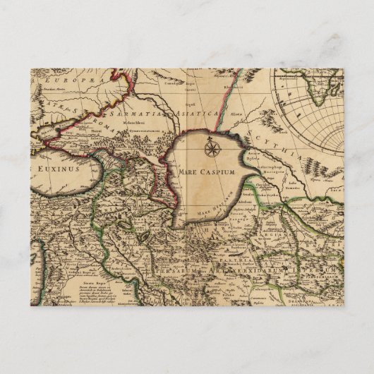 Östliche Hemisphäre und Rom Postkarte (Vorderseite)