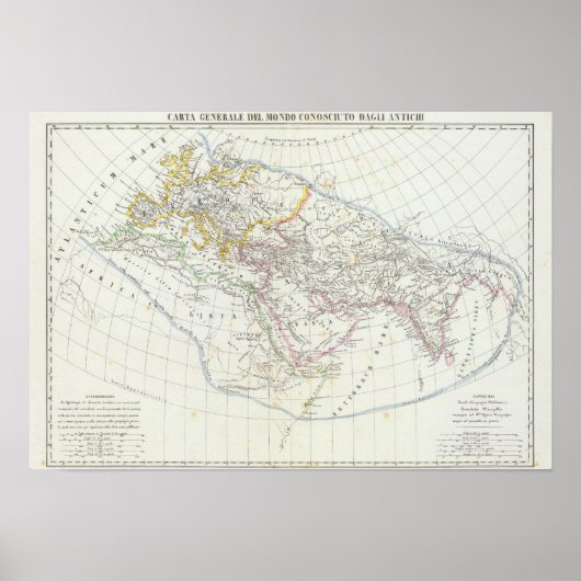 Östliche Hemisphäre - Weltkarte Poster (Vorne)