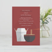 Östliche Lebensmitteleinladung Einladung (Stehend Vorderseite)