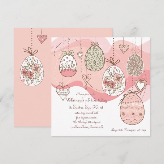 Östliche Liebe Einladung (Vorne/Hinten)