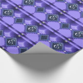 Östliche Lila Bohemische Monogrammgrenzen Geschenkpapier (Ecke)