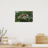Östliche Luftsicht auf die Fort Grounds Poster (Küche)