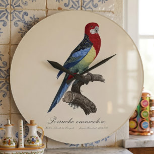 Östliche Rosella oder Platycercus eximius Sittich Große Wanduhr