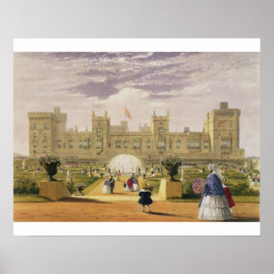 Östliche Sicht auf das Schloss und den Garten, Win Poster