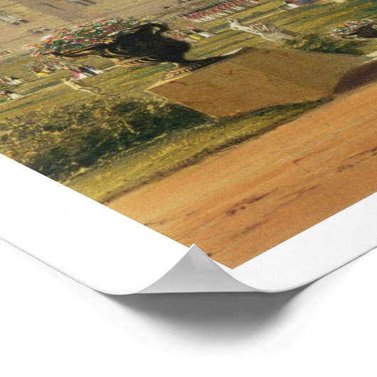 Östliche Sicht auf das Schloss und den Garten, Win Poster (Ecke)