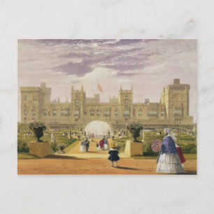 Östliche Sicht auf das Schloss und den Garten, Win Postkarte