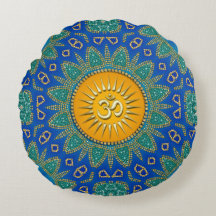 Östliche Sonne Königlich Blau Türkis OM Meditation