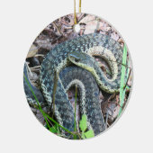 Östliche Strumpfbandnatter bei Cape Cod Keramik Ornament (Links)