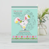 Östliche Tulip-Grenze Einladung (Stehend Vorderseite)