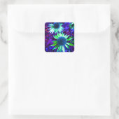 Östliche Wiesenblume Quadratischer Aufkleber (Tasche)