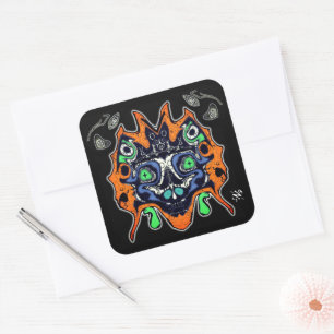 Östlicher Dämon v2 Quadratischer Aufkleber