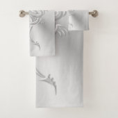 Östlicher Drache im Embosseslook Badhandtuch Set (Insitu)