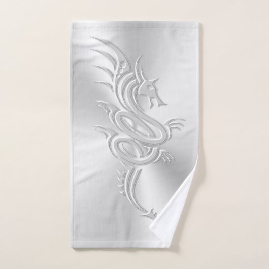 Östlicher Drache im Embosseslook Badhandtuch Set (Handtuch)