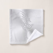 Östlicher Drache im Embosseslook Badhandtuch Set (Waschlappen)