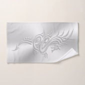 Östlicher Drache im Embosseslook Badhandtuch Set (Handtuch)