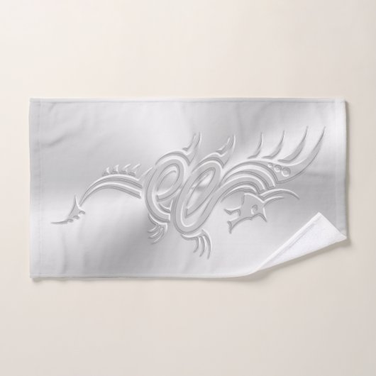 Östlicher Drache im Embosseslook Badhandtuch Set (Handtuch)