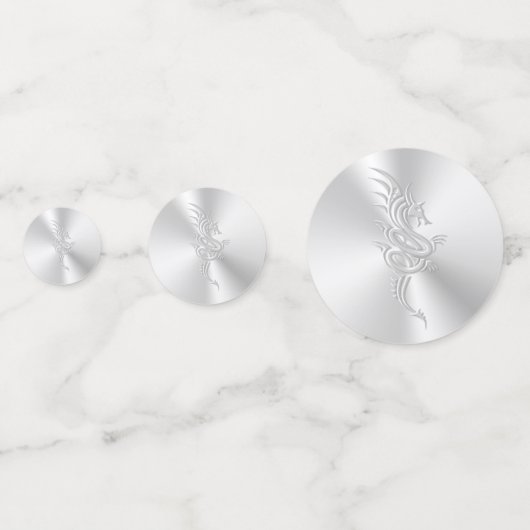 Östlicher Drache im Embosseslook Konfetti (Vorderseiten)