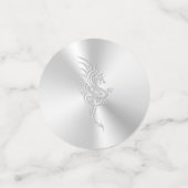 Östlicher Drache im Embosseslook Konfetti (Klein Vorderseite)