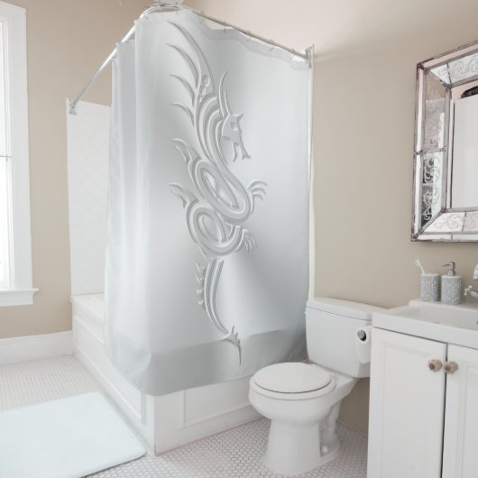 Östlicher Drache mit Embossed-Effekt Duschvorhang (Beispiel)