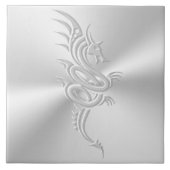 Östlicher Drache mit Embossed-Effekt Fliese (Vorderseite)