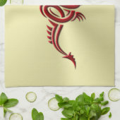 Östlicher Krimsondrache, Embossed-Effekt auf Gold Geschirrtuch (Gefaltet)