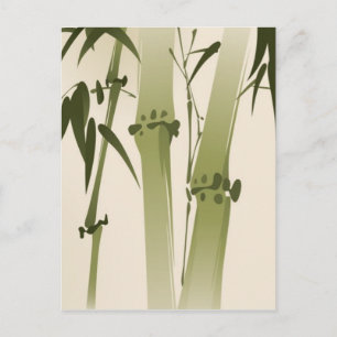 Östlicher Painting-Stil, Bamboo-Zweig 2 Postkarte