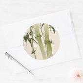 Östlicher Painting-Stil, Bamboo-Zweig 2 Runder Aufkleber (Umschlag)