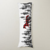 Östlicher Pinienwald Buffalo Kariertes Wildpferd Seitenschläferkissen (Vorderseite Vertikal)