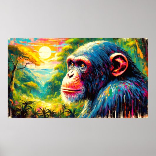 Östlicher Schimpanse 3 Poster (Vorne)
