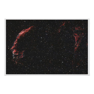 Östlicher Schleiernebel – Astrofotografie des tief Poster