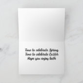 ÖSTLICHER WUNSCH VON ALBERNEN OSTEREIERN FEIERTAGSKARTE (Innenseite)