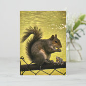 Östliches Grauhörnchen (Sciurus carolinensis) Dankeskarte (Stehend Vorderseite)