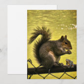 Östliches Grauhörnchen (Sciurus carolinensis) Dankeskarte (Vorne/Hinten)
