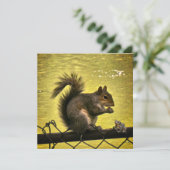 Östliches Grauhörnchen (Sciurus carolinensis) Dankeskarte (Stehend Vorderseite)