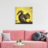 Östliches Grauhörnchen (Sciurus carolinensis)  Leinwanddruck (Insitu (Wohnzimmer))