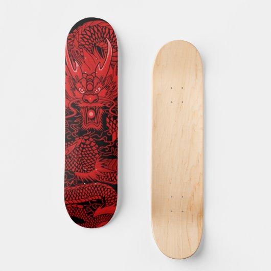OstNinja Drache-rotes Element-kundenspezifische Skateboard (Vorderseite)